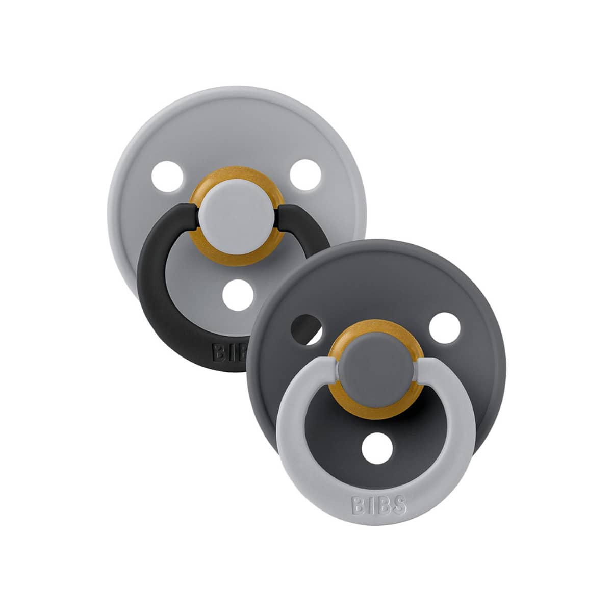 BIBS Fusion Colour Dummies - Round - Cloud and Iron