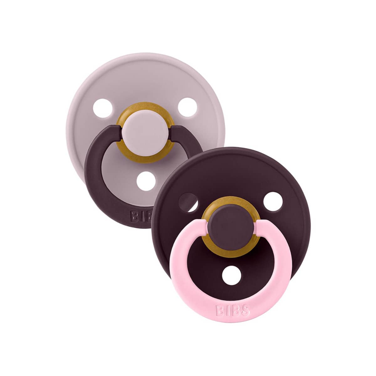 BIBS Fusion Colour Dummies Round Latex Dusky Lilac Plum