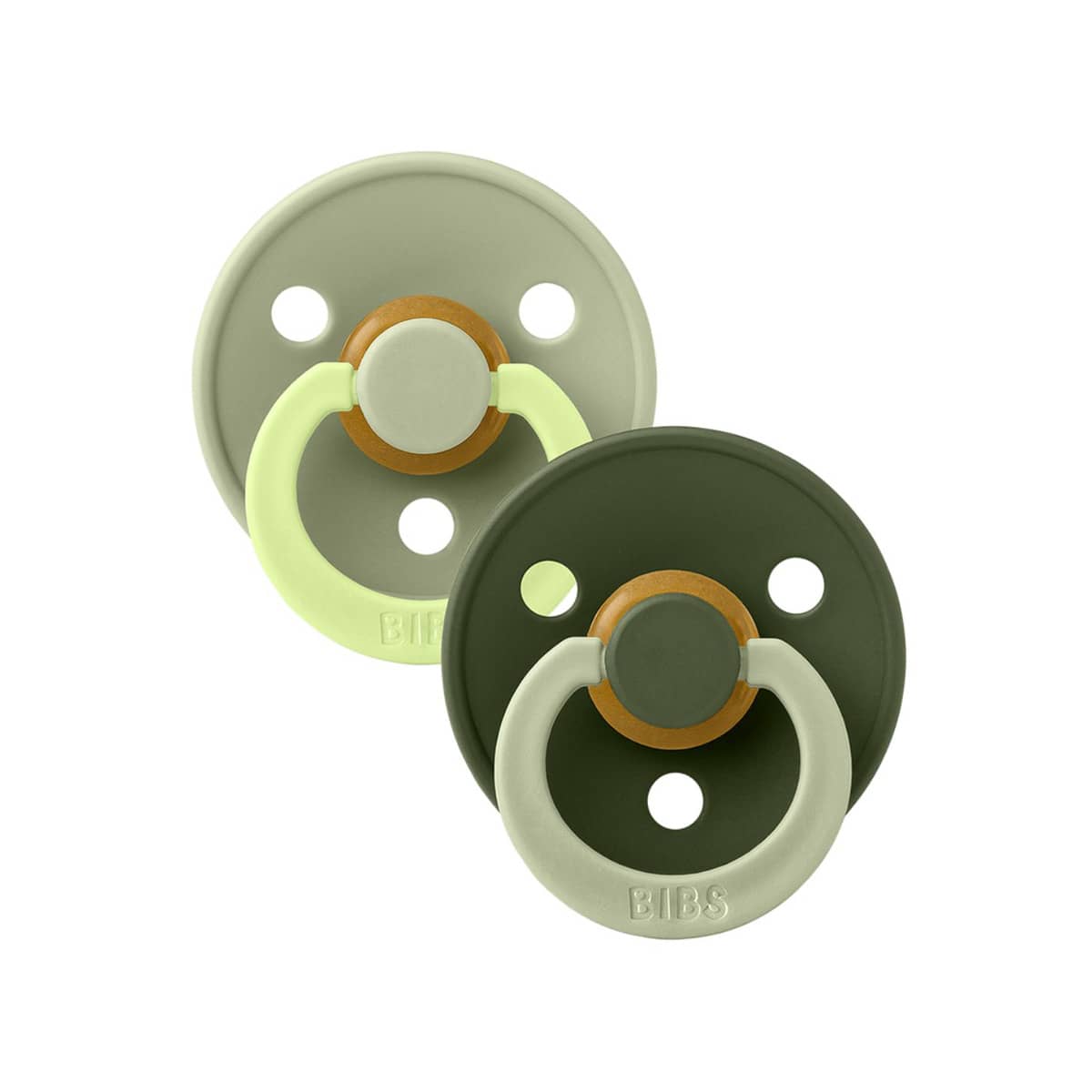 BIBS Fusion Colour Dummies - Round - Sage and Hunter Green
