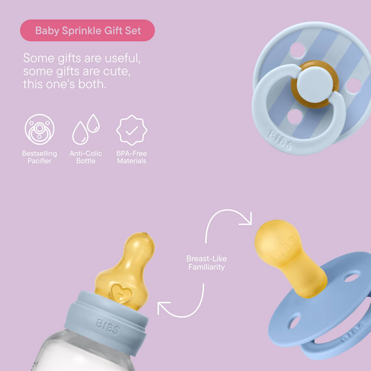 BIBS Baby Sprinkle Gift Set - Baby Blue