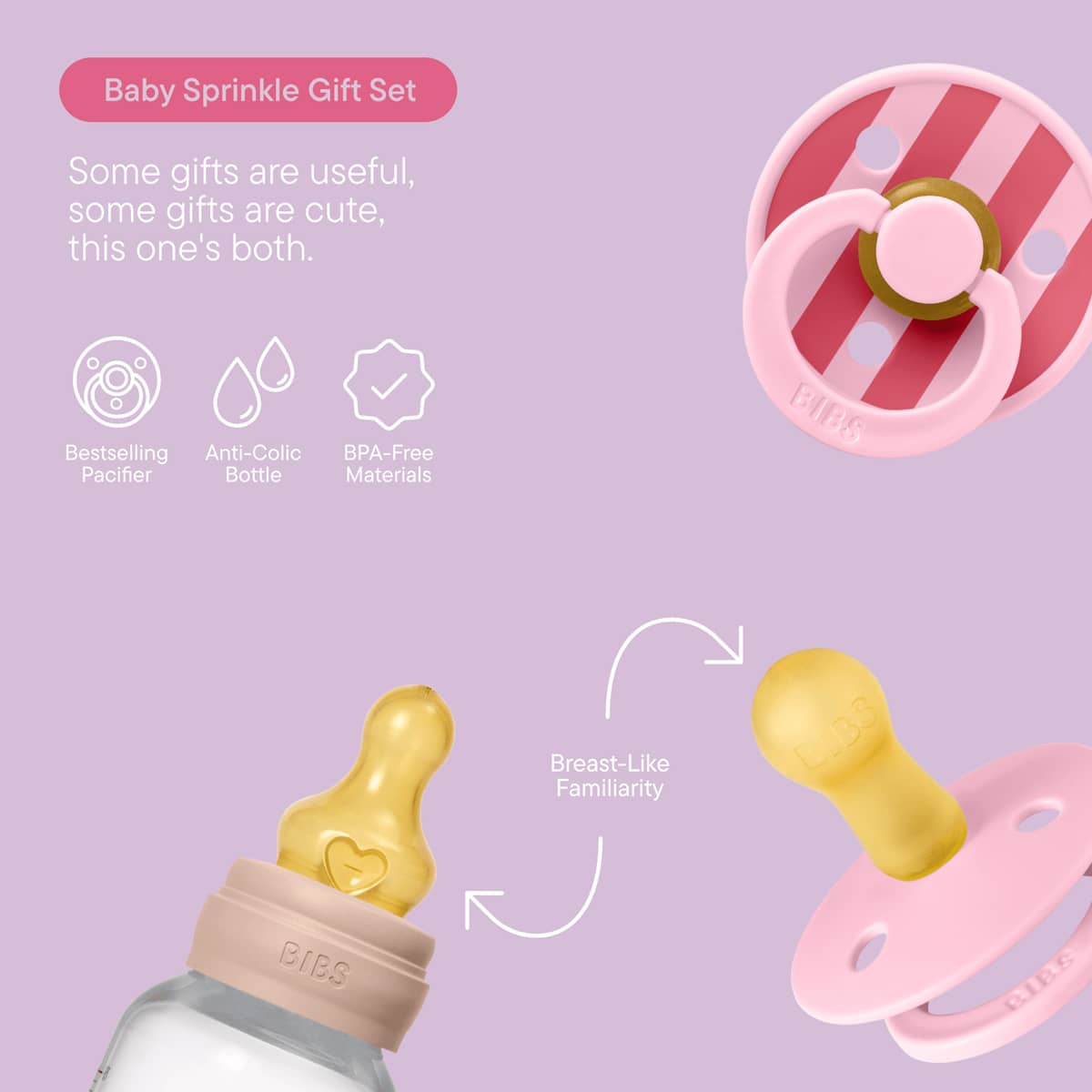 BIBS Baby Sprinkle Gift Set - Blush