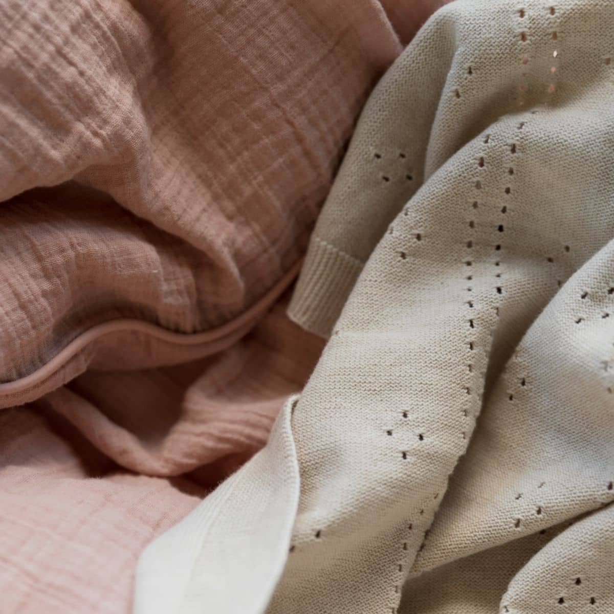 BIBS Knitted Pointelle Blanket