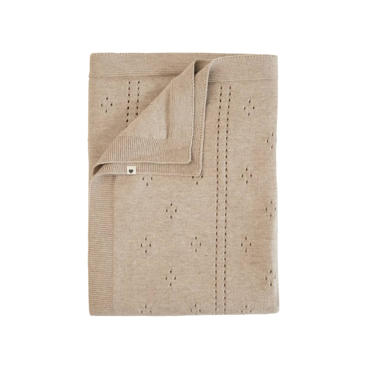 BIBS Knitted Pointelle Blanket - Vanilla