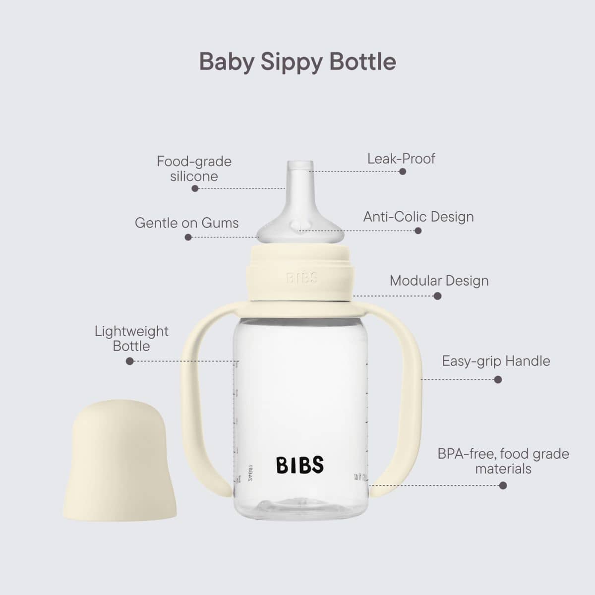 BIBS Sippy Bottle - Silicone Spout - 150ml