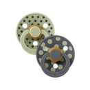 BIBS Polka Studio Colour Dummies - Round - Sage and Iron