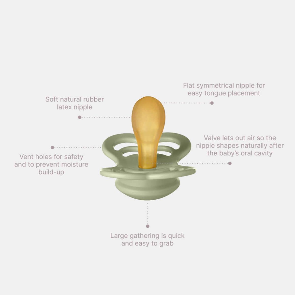 BIBS Supreme Dummies - Symmetrical - Ivory/Sage