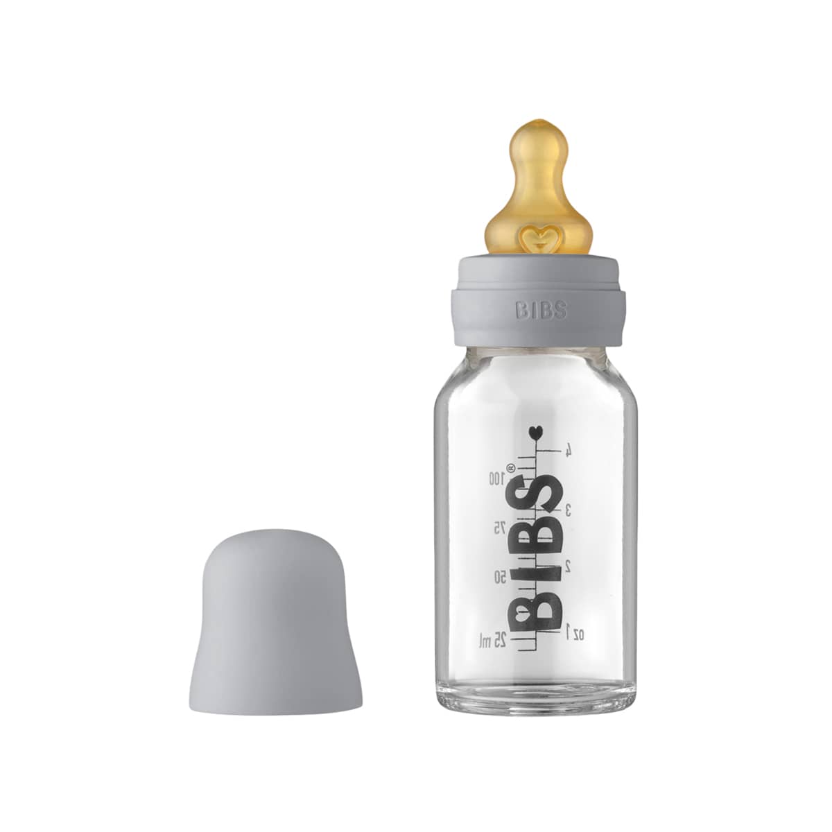 BIBS Baby Glass Bottle - 110ml - Cloud