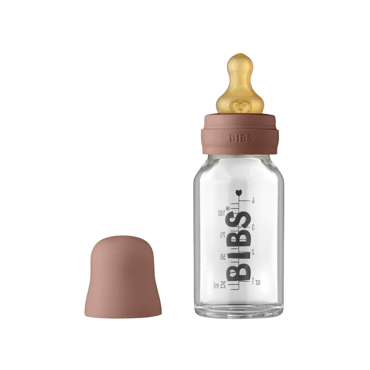 BIBS Baby Glass Bottle - 110ml - Woodchuck