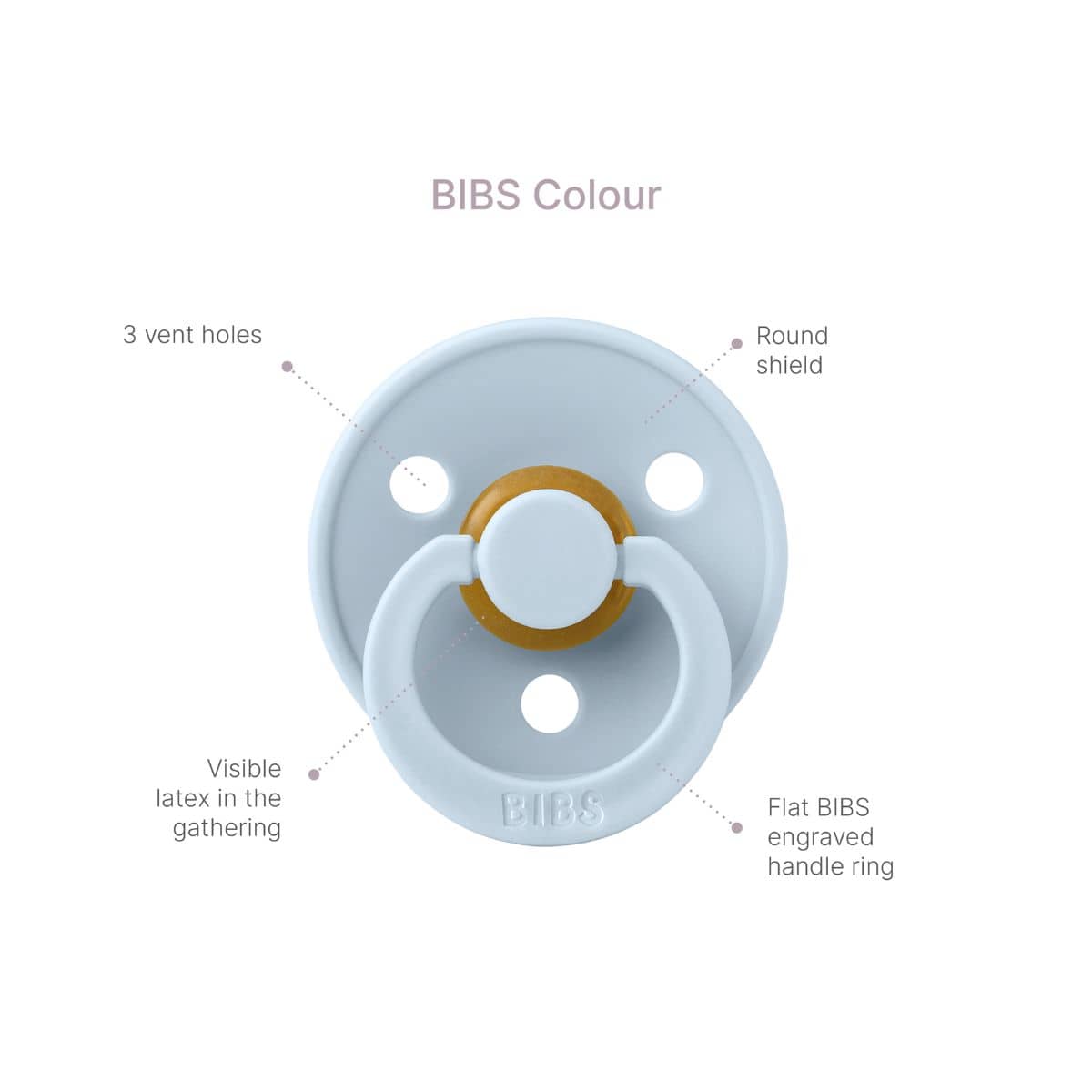 BIBS Colour Dummies - Round | Size 1 | Latex Night