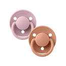 BIBS De Lux Dummies - Round | One Size | Silicone - Pink Plum Peach