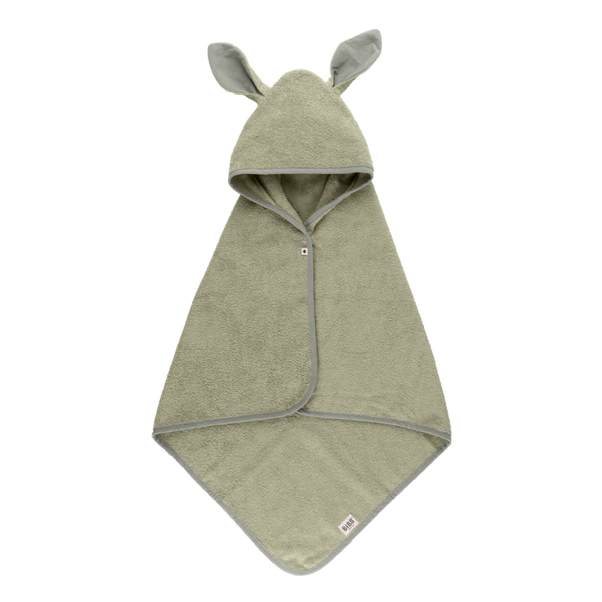 BIBS Kangaroo Hoodie Towel - Sage