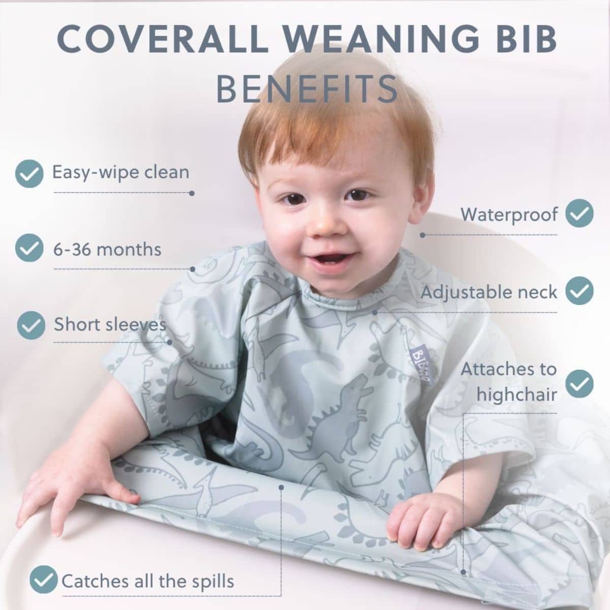 BIBaDO Baby Coverall Bib - Short Sleeve