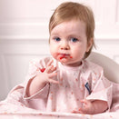 BIBaDO Baby Coverall Bib - Short Sleeve - Botanical Bunnies