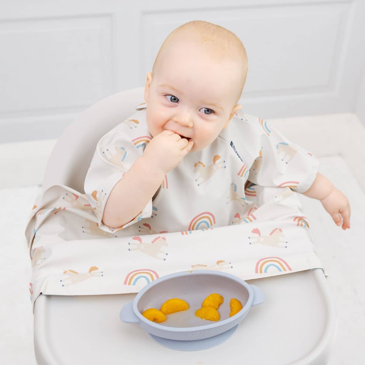 BIBaDO Baby Coverall Bib - Short Sleeve - Fairytale Foodies