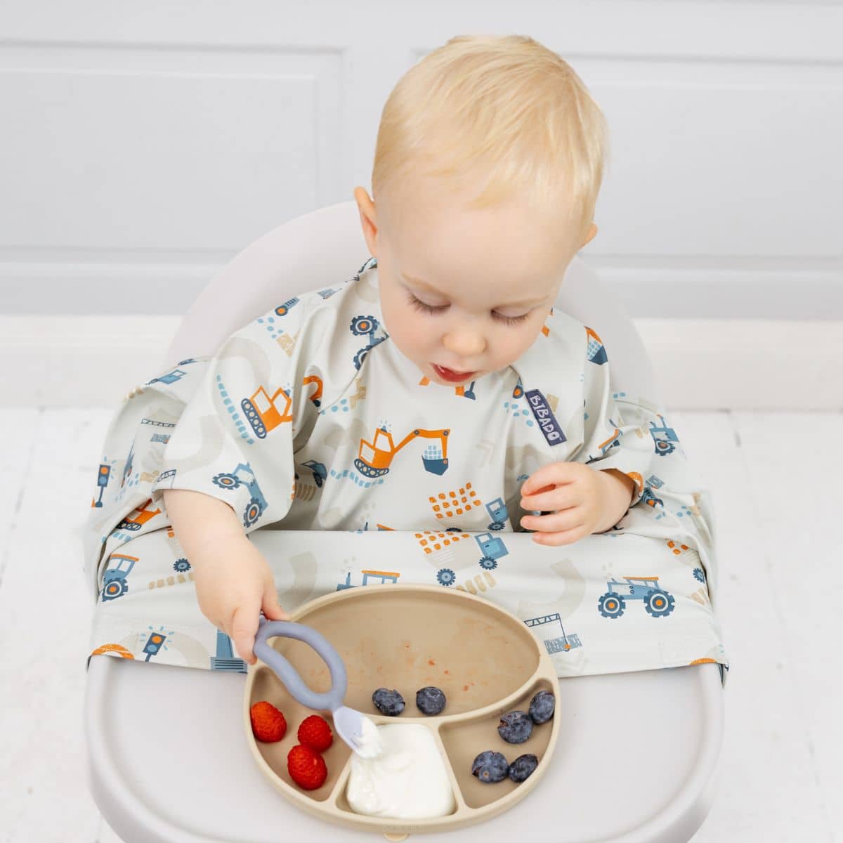 BIBaDO Baby Coverall Bib - Short Sleeve - Little Loaders