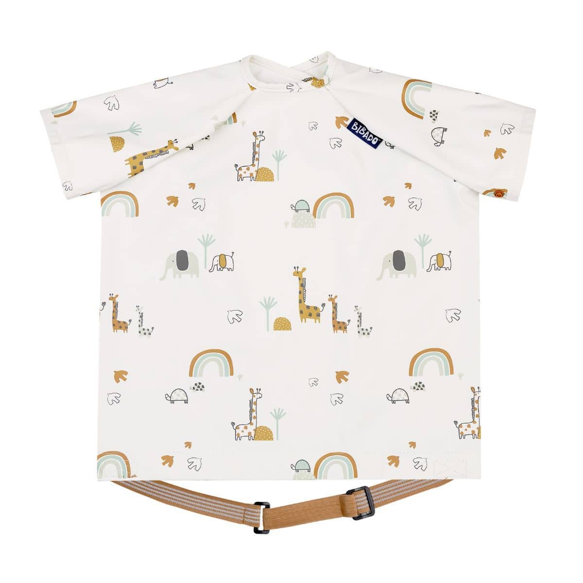 BIBaDO Baby Coverall Bib - Short Sleeve - Serengeti Spaghetti