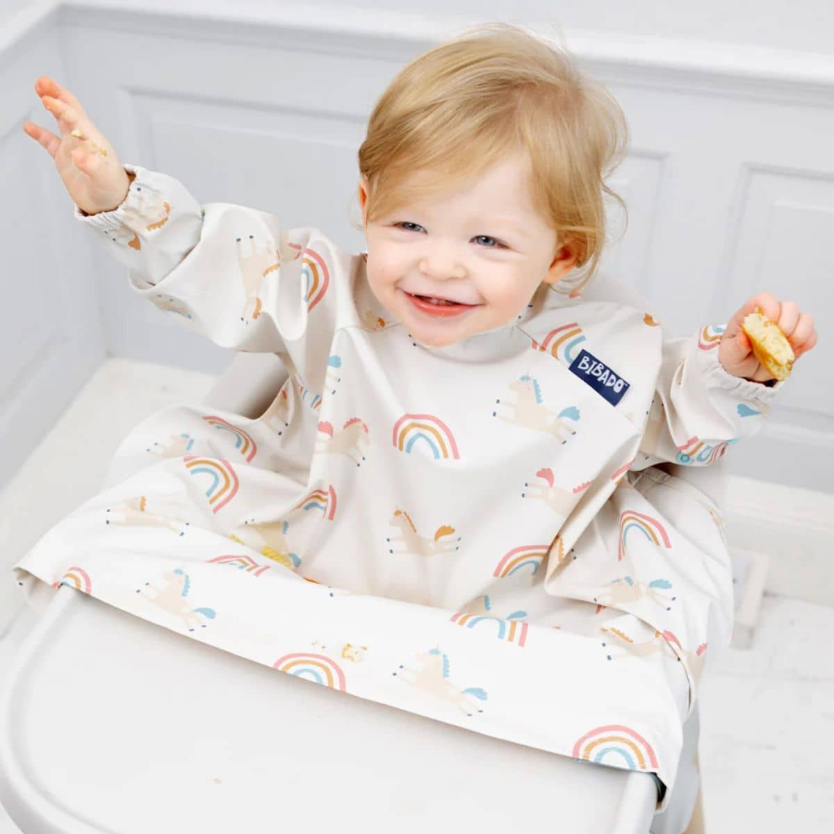 BIBaDO Baby Coverall Bib - Long Sleeve - Fairytale Foodies