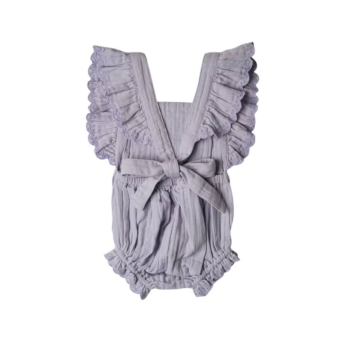 Babu Organic Muslin Embroidered Bodysuit - Evelyn - Mixed Berry