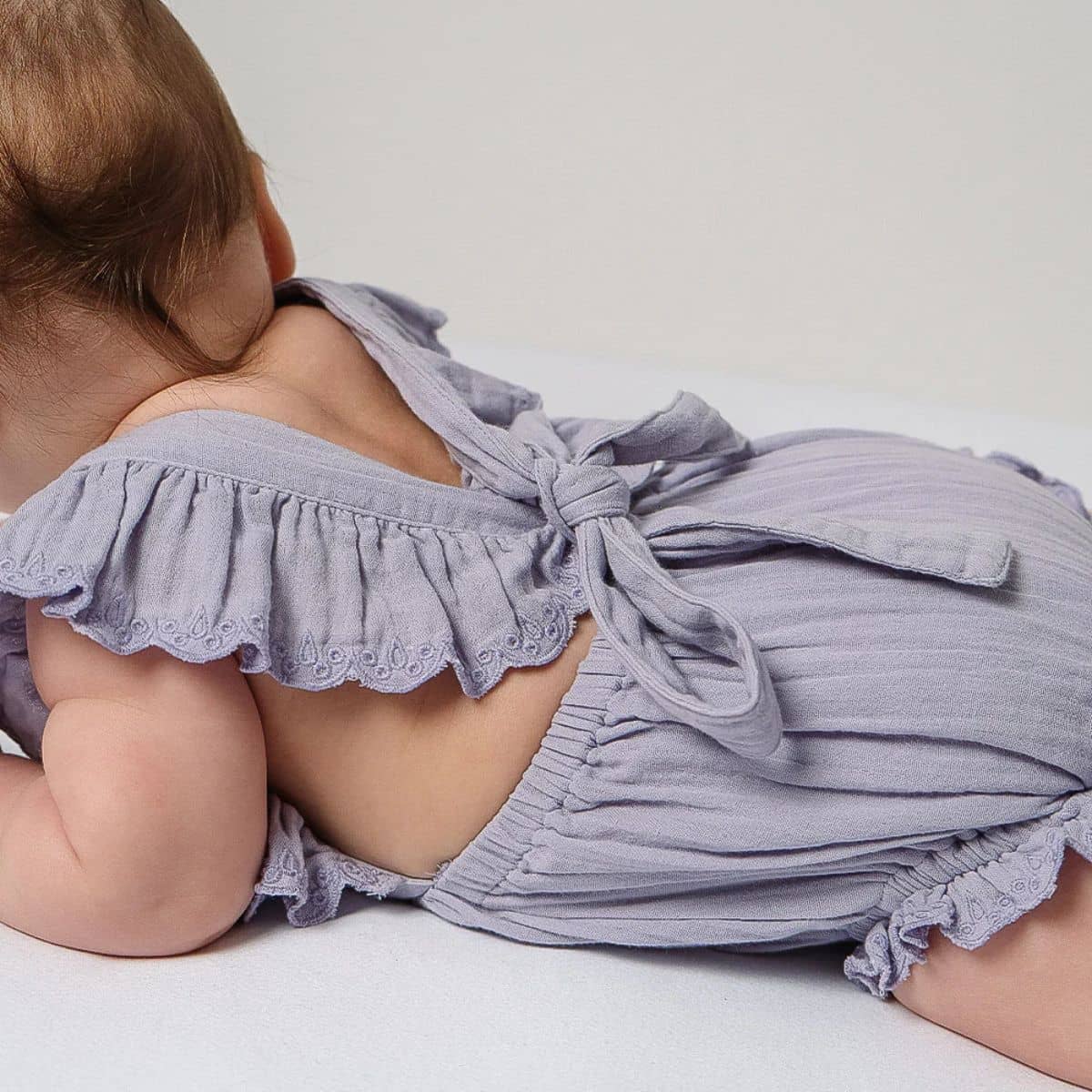 Babu Organic Muslin Embroidered Bodysuit - Evelyn - Mixed Berry