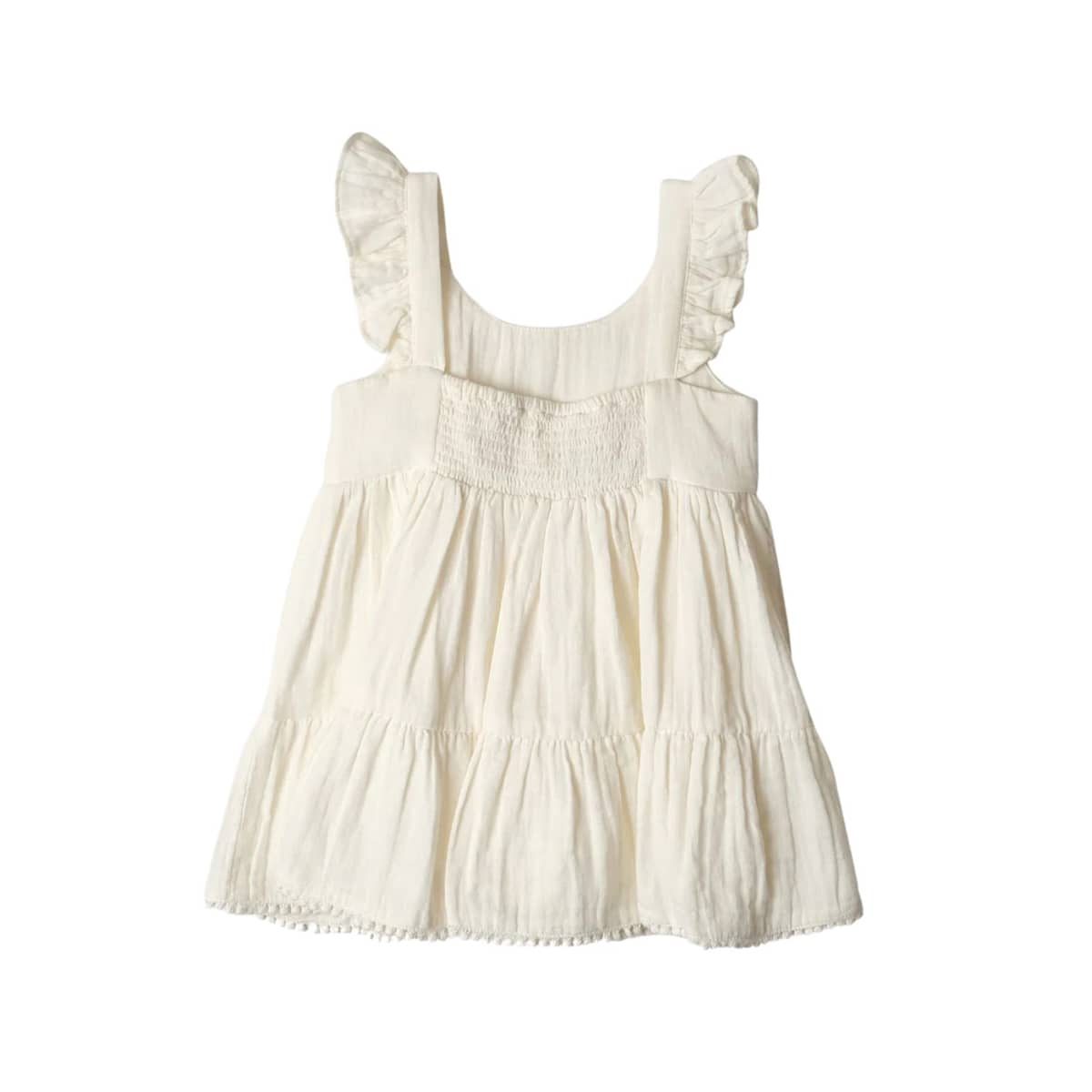 Babu Organic Muslin Sleeveless Dress - Mia - Vanilla