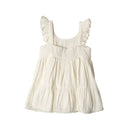 Babu Organic Muslin Sleeveless Dress - Mia - Vanilla