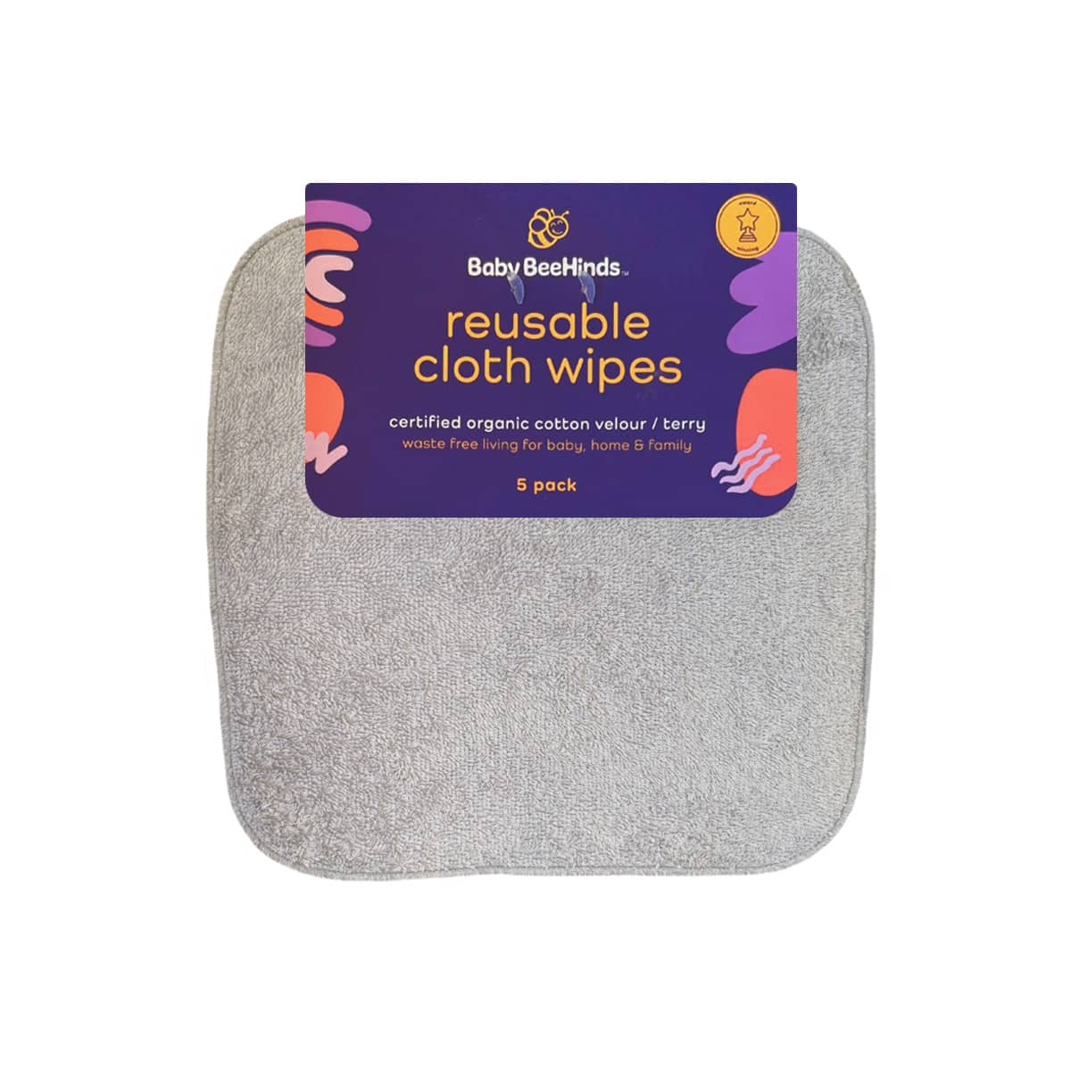 Baby BeeHinds Reusable Cloth Wipes - Slate