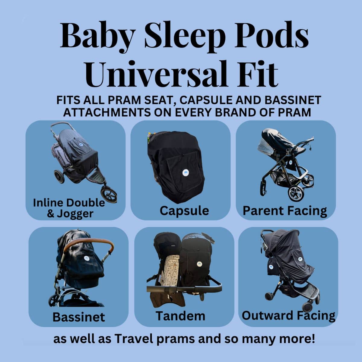 Baby Sleep Pods Universal Blackout Pram Sleep Aid