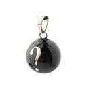 Babylonia Bola Pregnancy Jewel with Chime - Black with Silver Question Mark
