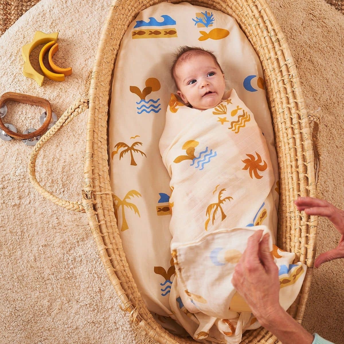 Banabae Bamboo / Organic Cotton Swaddle - Salty Soul