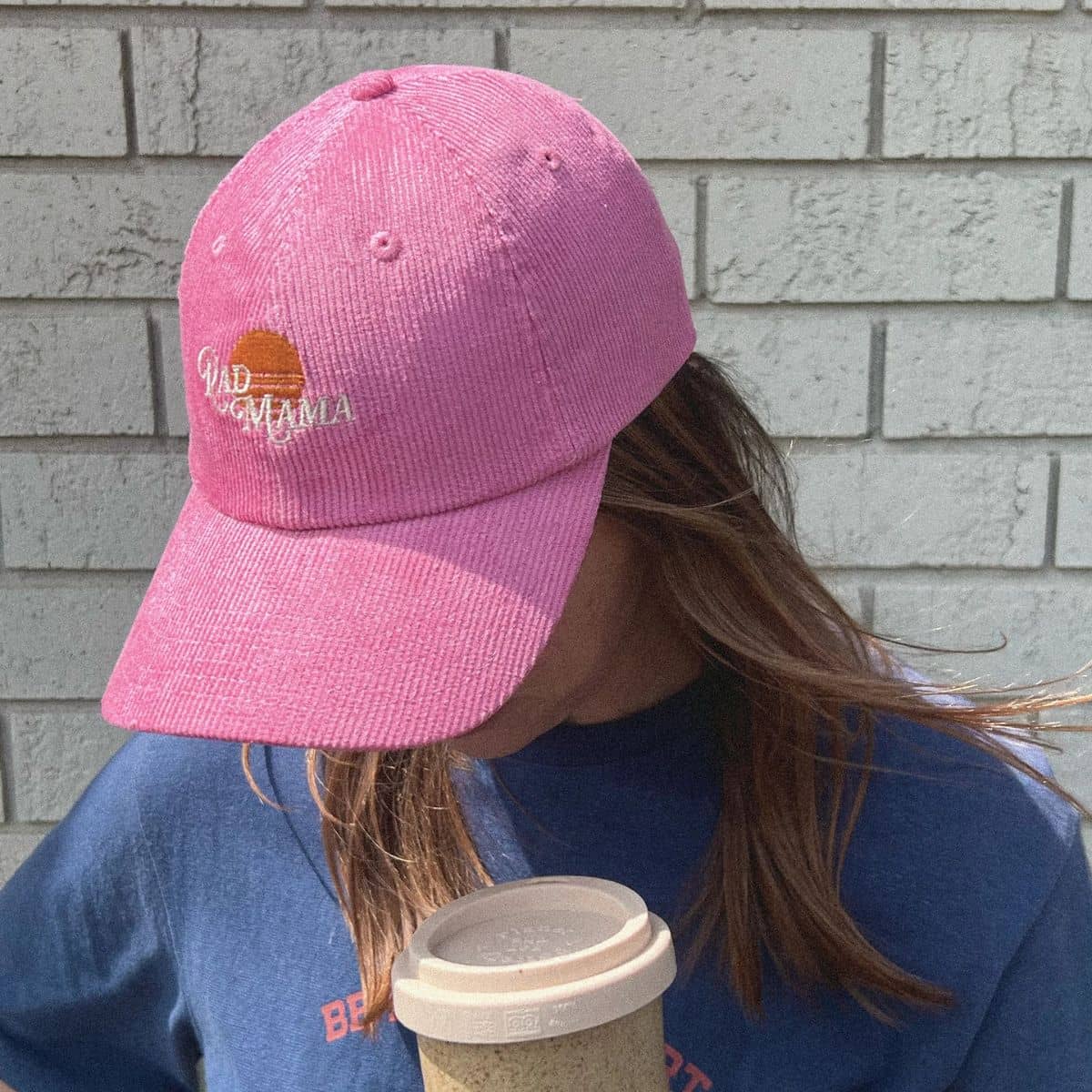 Banabae Organic Cord Pink Baseball Cap - Rad Mama