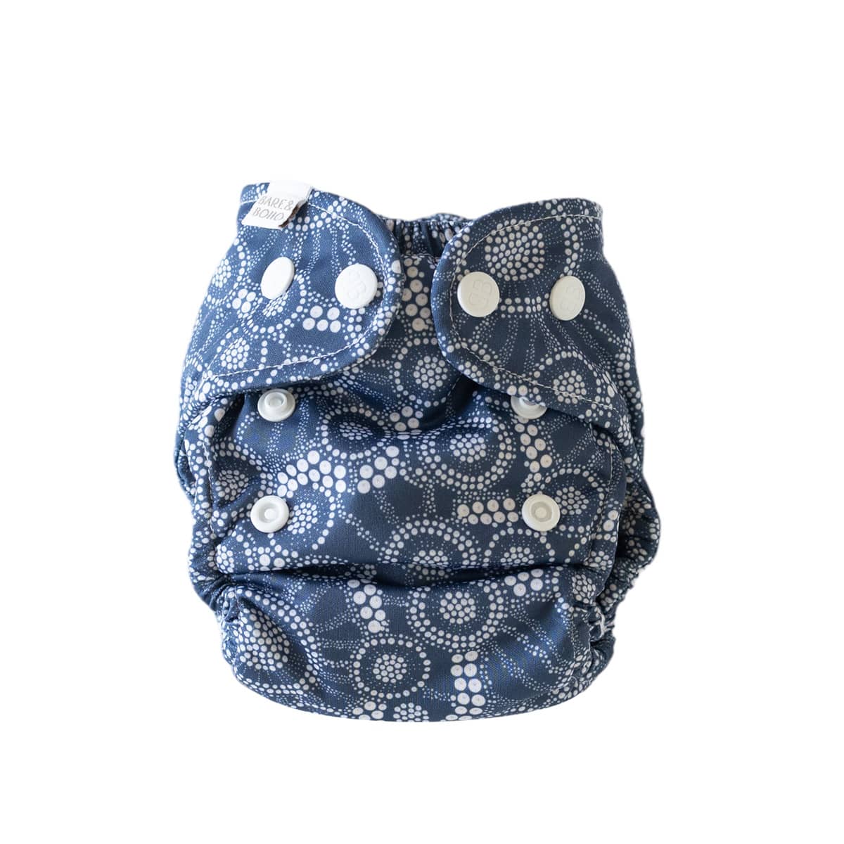 Bare and Boho Soft Cover Nappy 2.0 - Newborn - Jellyfish Tide
