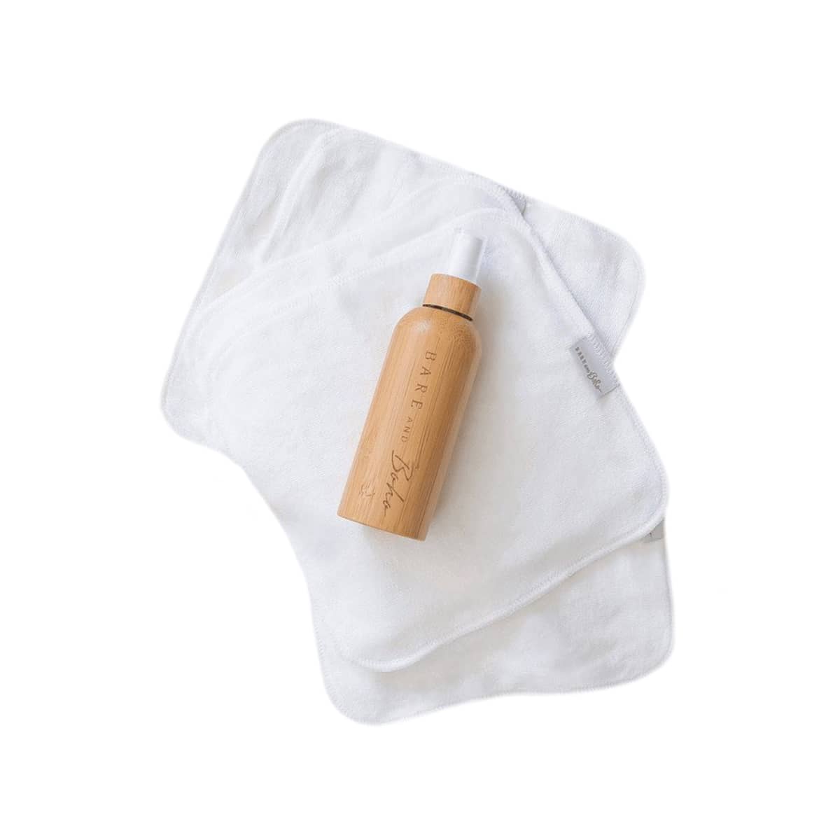 Bare and Boho Reusable Baby Wipes and Spray Bottle Bundle