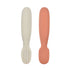 Beaba Silicone Pre-Spoon Set - Terracotta/Grey