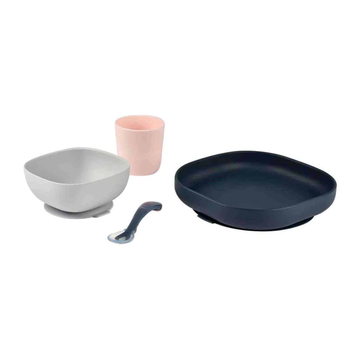 Beaba Silicone Suction Meal Set - Night Blue