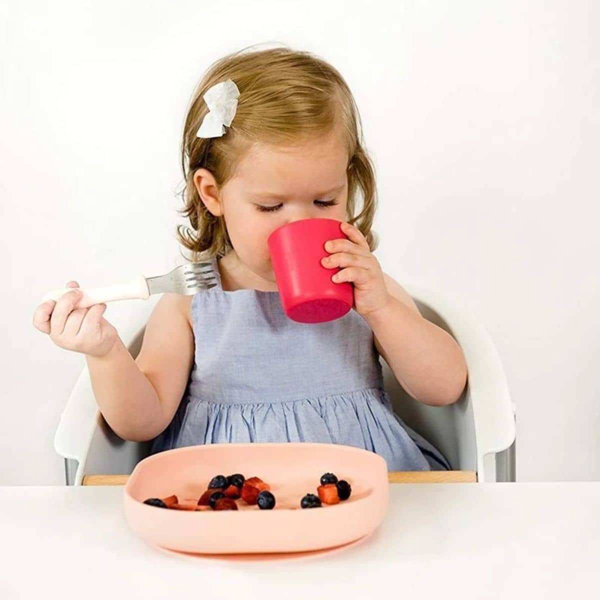 Beaba Silicone Suction Meal Set - Pink
