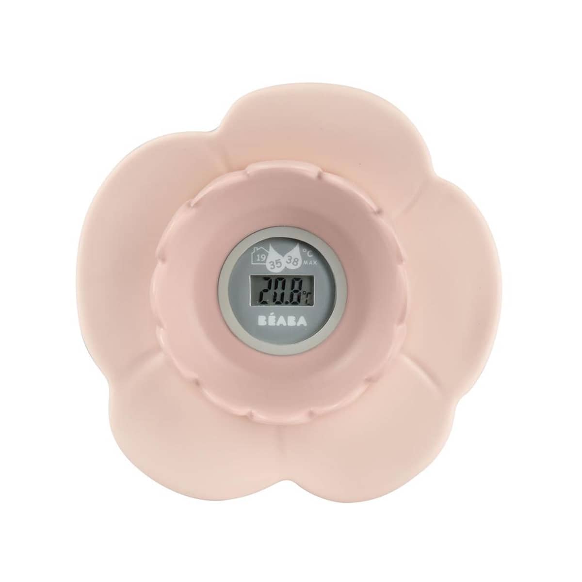 Beaba Lotus Digital Bath and Room Thermometer - Old Pink