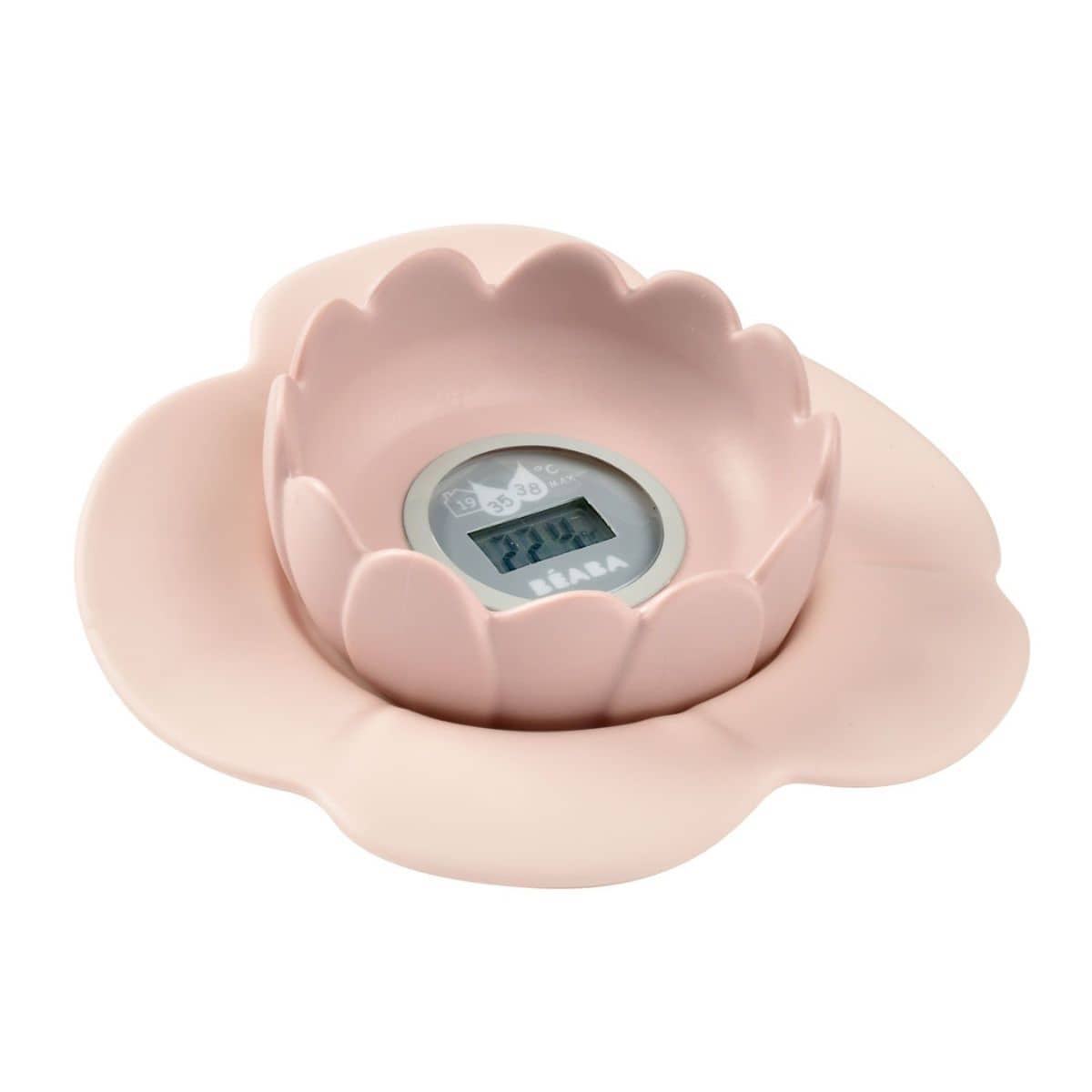 Beaba Lotus Digital Bath and Room Thermometer - Old Pink