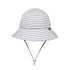 Bedhead Baby Bucket Hat with Strap - Limited Edition - Grey Marle Stripe