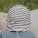 Bedhead Legionnaire Hat with Strap - Limited Edition - Grey Marle Stripe