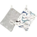 Bellelis Snap and Extend Bodysuit Extenders - White Grey Whales