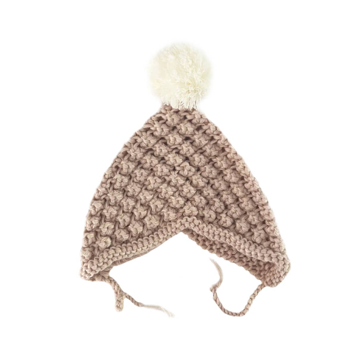 Bencer & Hazelnut Knit Bonnet - Oatmeal