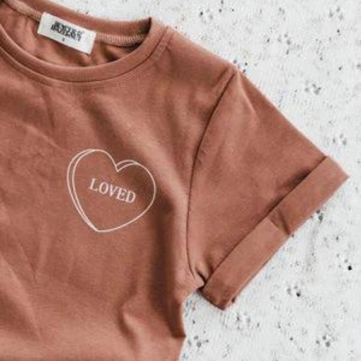 Bencer & Hazelnut Short Sleeve Bodysuit - Candy Loved - Rust