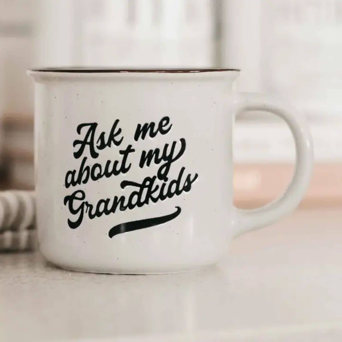 Bencer & Hazelnut Ceramic Mug - Ask Me About My Grandkids