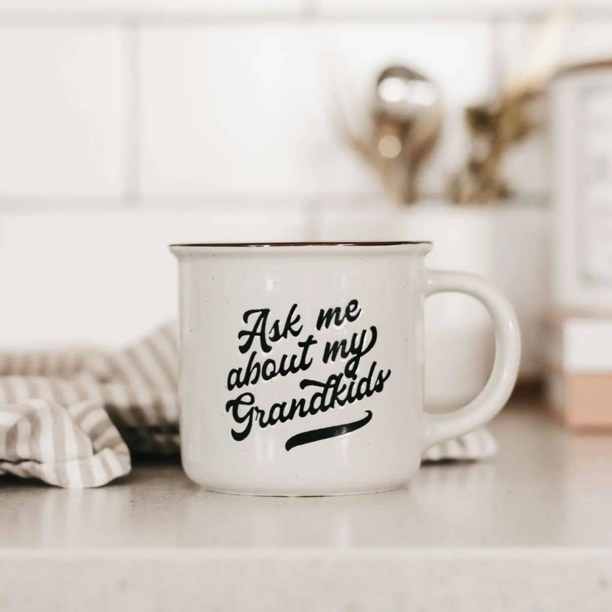 Bencer & Hazelnut Ceramic Mug - Ask Me About My Grandkids