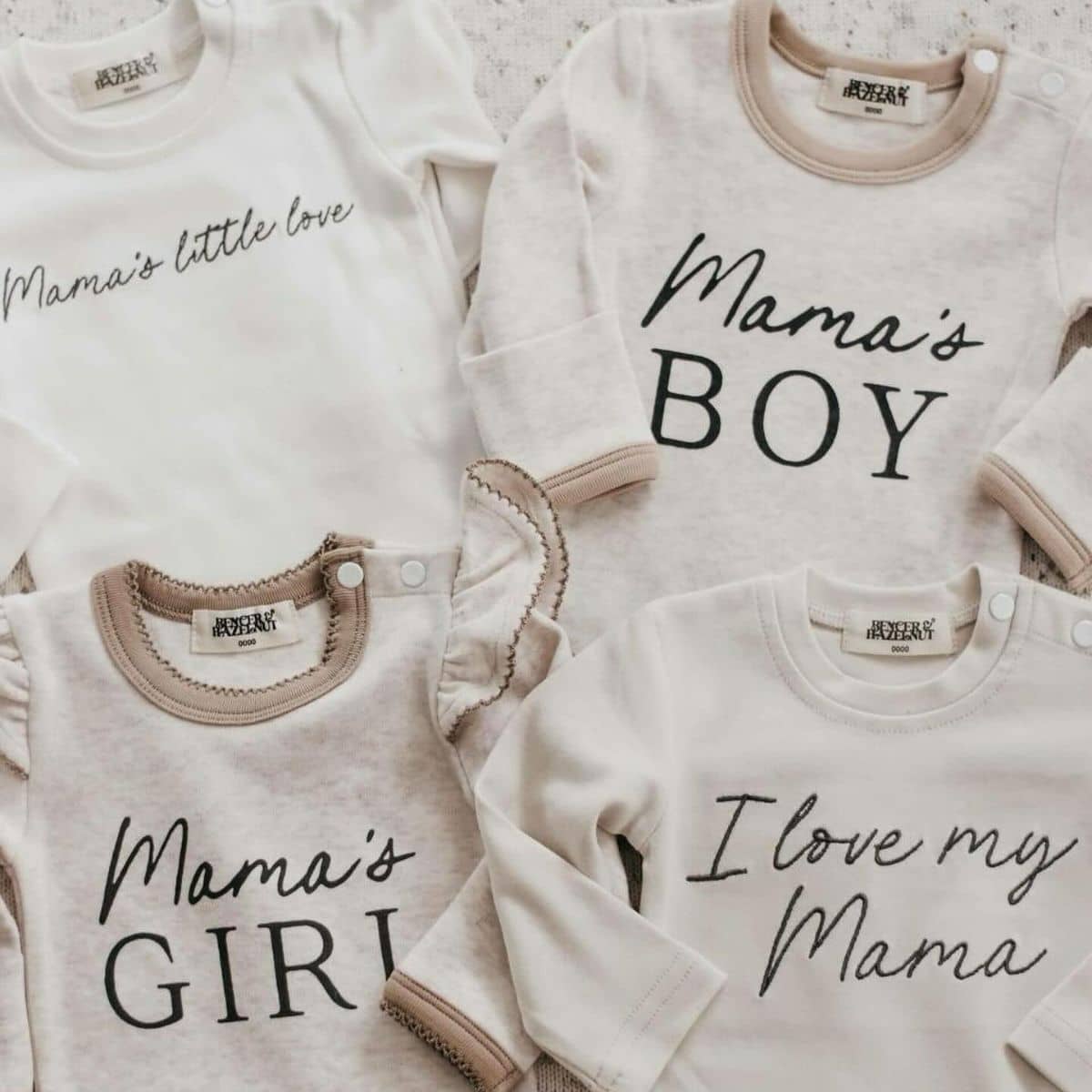 Bencer & Hazelnut Long Sleeve Bodysuit - Mama's Boy