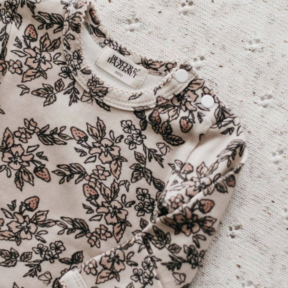 Bencer & Hazelnut Long Sleeve Bodysuit - Strawberry Fields