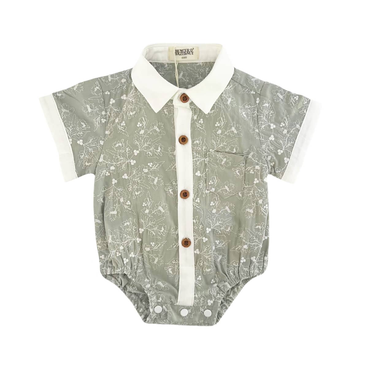 Bencer & Hazelnut Collared Bodysuit/Shirt - Holly