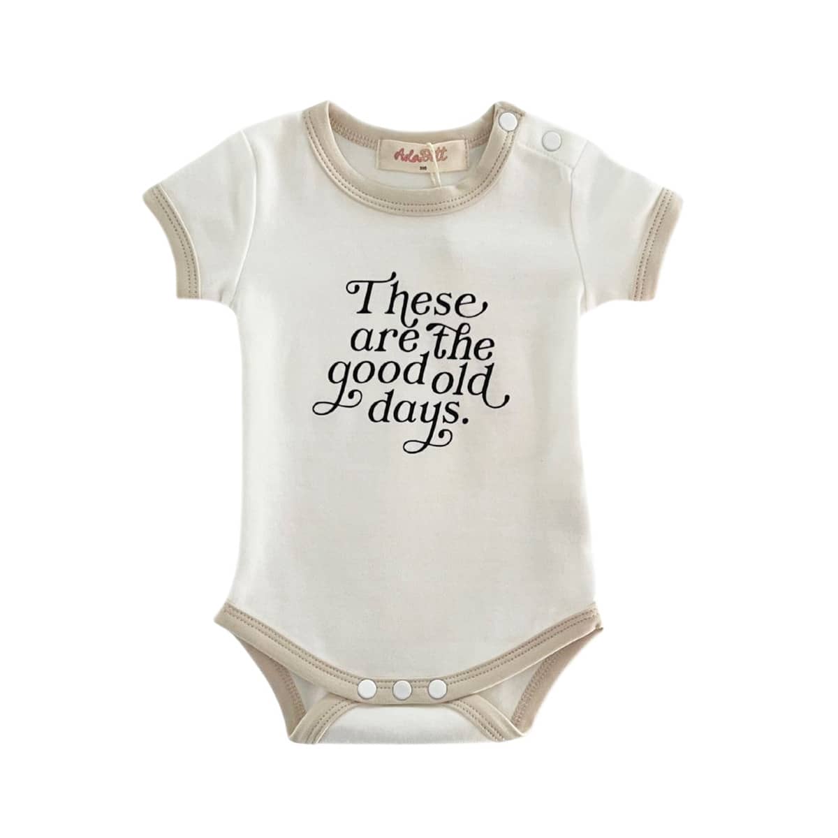 Bencer & Hazelnut Short Sleeve Bodysuit - These are the Good Old Days