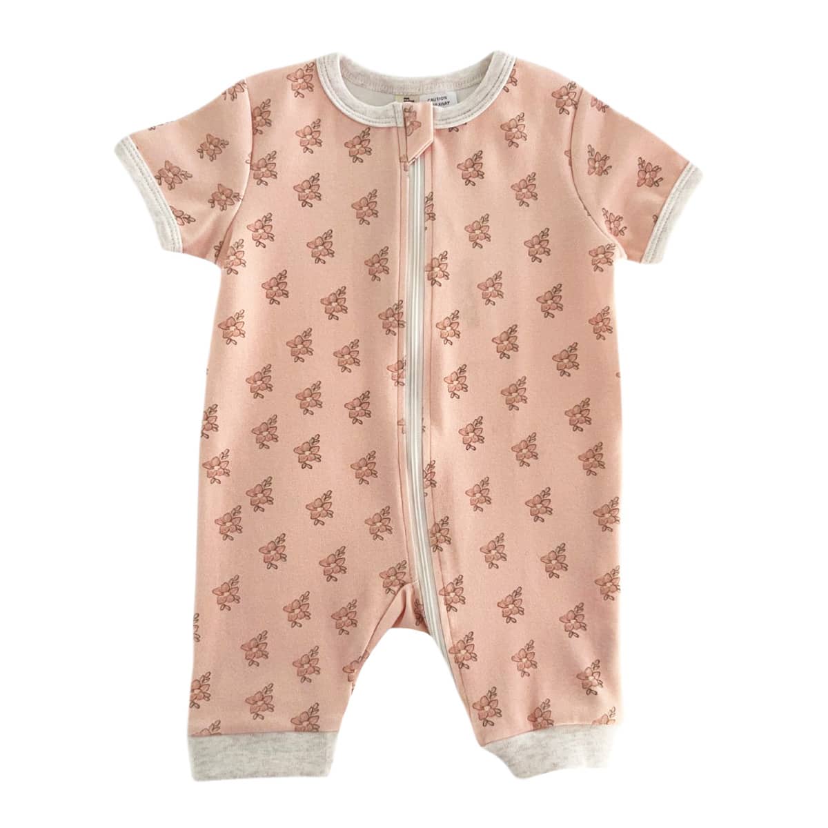 Bencer & Hazelnut Short Zipsuit - Pink Floral