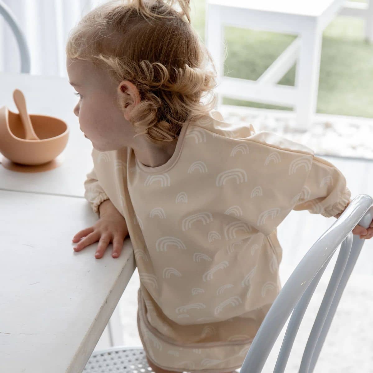 Besbubs Waterproof Food + Play Smock Bib - Rainbows
